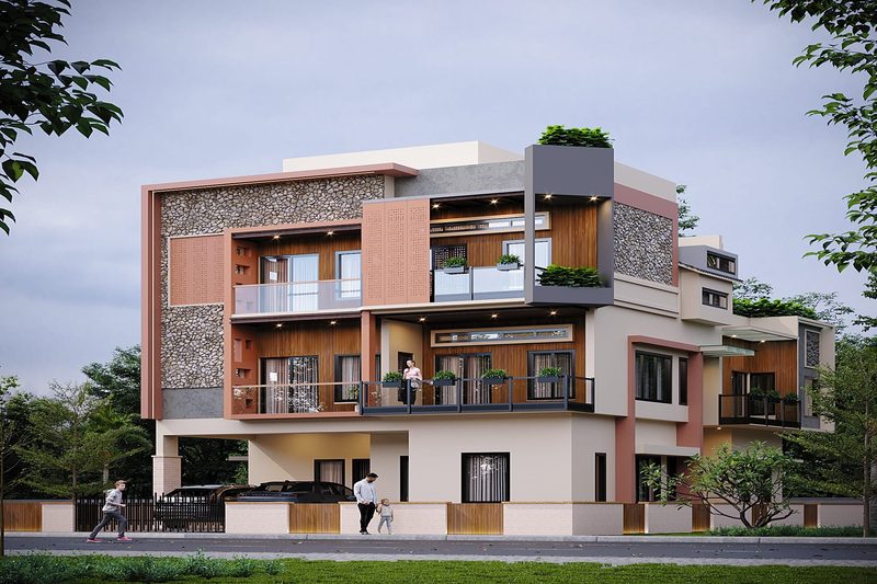 Mr. Manoj Residence - West Corner View